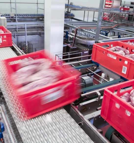 Intralogistics system transporting conveyor